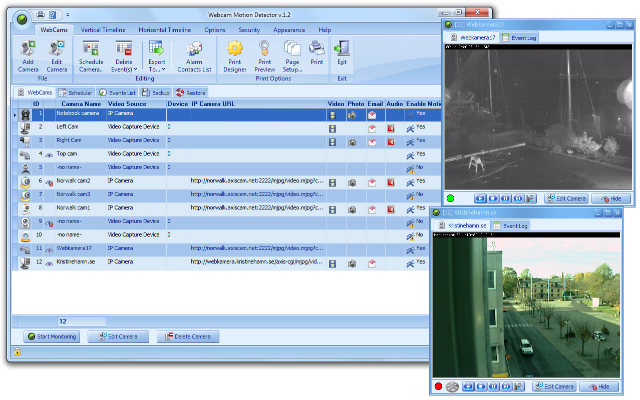 Windows 7 Webcam Motion Detector 2.4 full